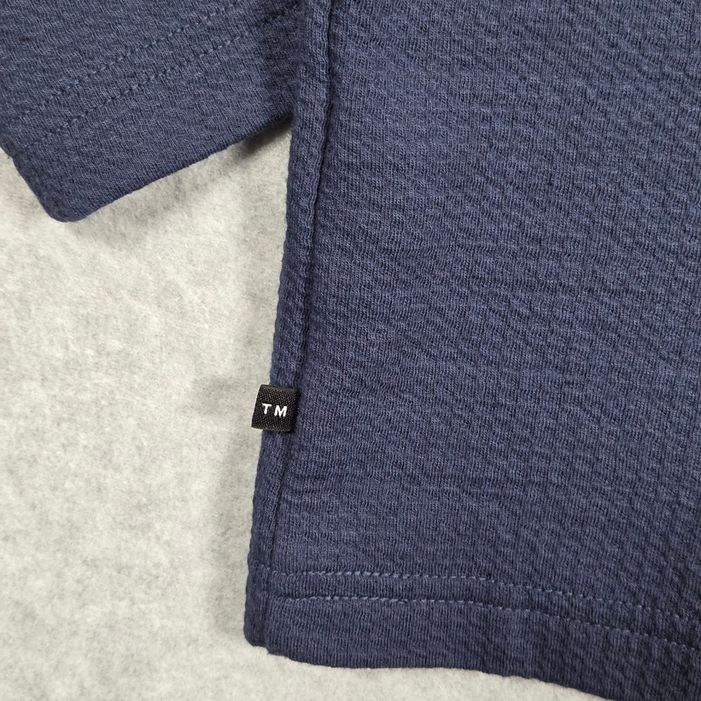 Travis Mathew Mens XL Cloud Waffle Crew Shirt Navy Mood Indigo Long Sleeve - Picture 7 of 7